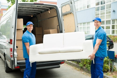 Local moving support in Hanwell with a van ready for loading