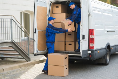 Sorted cardboard, metal and mixed recyclables prepared for recycling