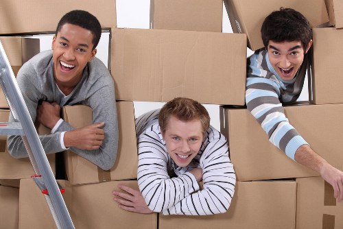 Boxes and furniture being loaded for a local move in Hanwell