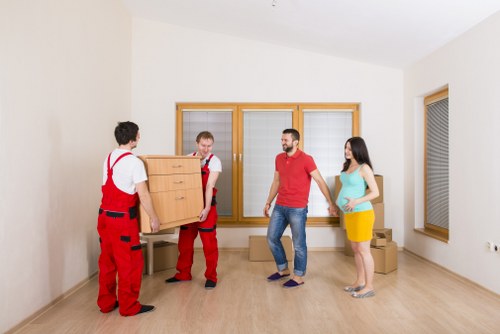 Furniture being carefully loaded for a move in Hanwell
