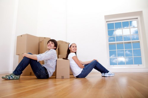 Loading furniture into a van for a local move in Hanwell
