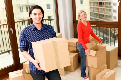 Reusable furniture and donated items ready for charity partnership collection