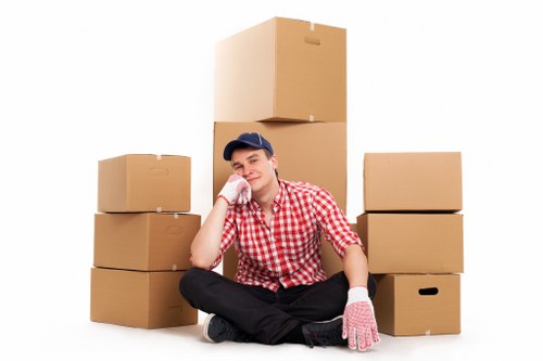 Organised packing materials ready for a West London move